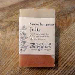 Julie shampoo bar - Julie shampoo bar, cold-processed with organic oils of olive, coconut, shea, castor, and argan. Swee