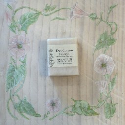Déodorant bio certifié nature et progrès eucalyptus, patchouli, tea tree, cire de carnauba, cacao karité.